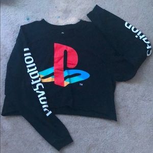 play station crop top